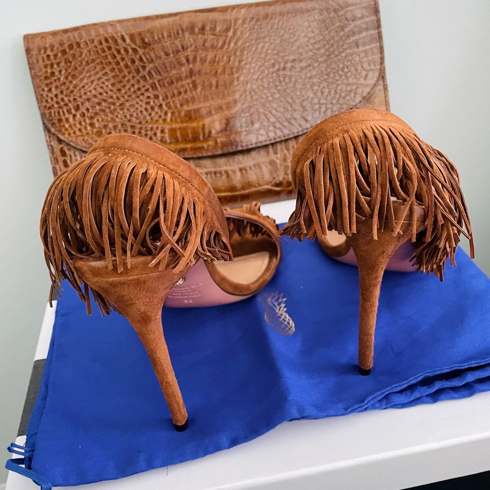 Aquazzura Wild Fringe Sandal 105mm, IT 39 - Picture 8 of 12